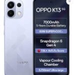 OPPO K13 5G with 7000mAh and 80W SUPERVOOC Charger in-The-Box,