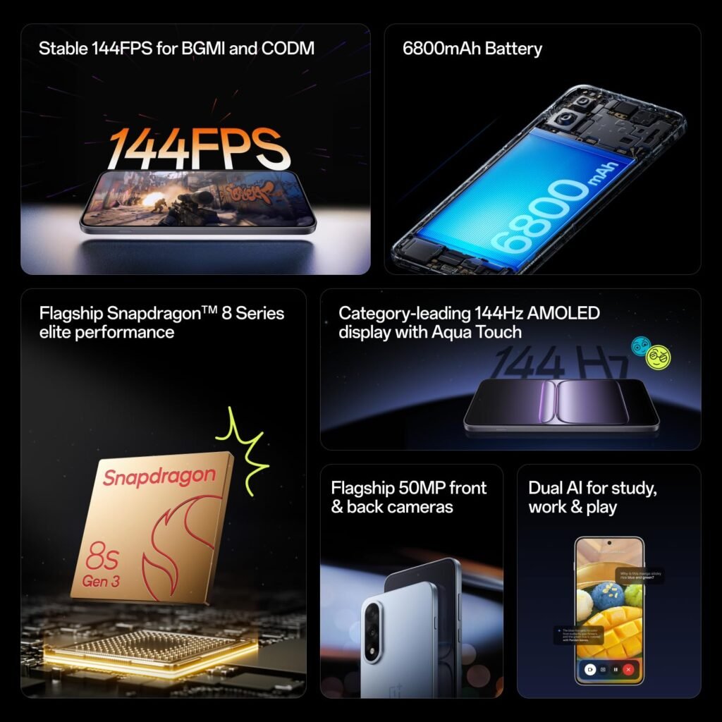 OnePlus Nord 5 Smartphone Launched in India: 6800mAh Battery & Snapdragon 8s Gen 3 at a Killer Price!