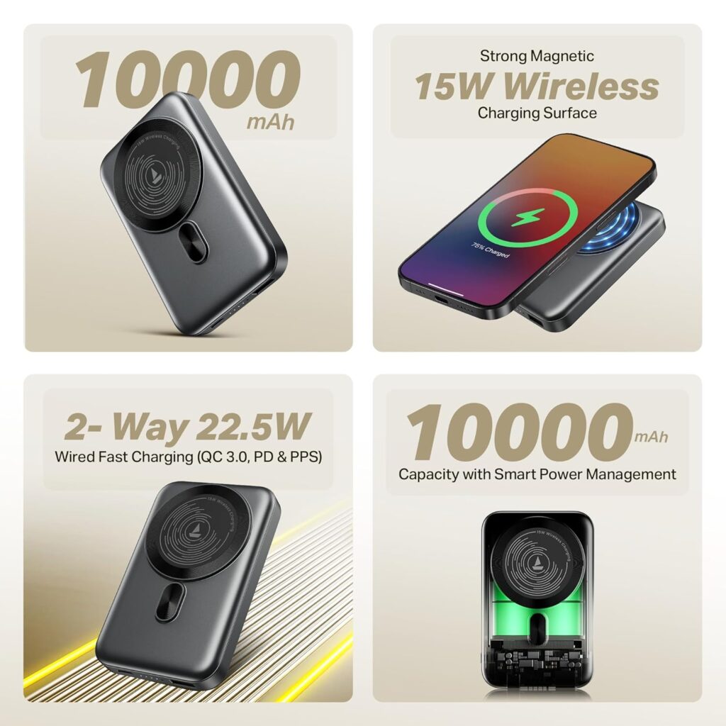 Boat EnergyShroom PB331 (Magsafe) 10000mAh Magnetic Wireless Powerbank Reviews: The Best Pocket-Sized Powerhouse under 1500 in India (Feb 2026)