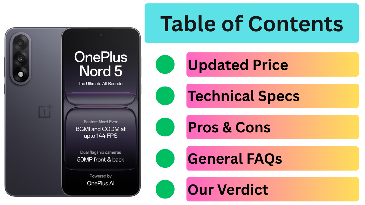 OnePlus Nord 5 Smartphone Review: 6800mAh Battery & Snapdragon 8s Gen 3 at a Killer Price in India 2026