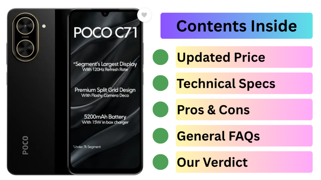 POCO C71 Review: Is This the Best Smartphone Under ₹10,000 in India 2026?