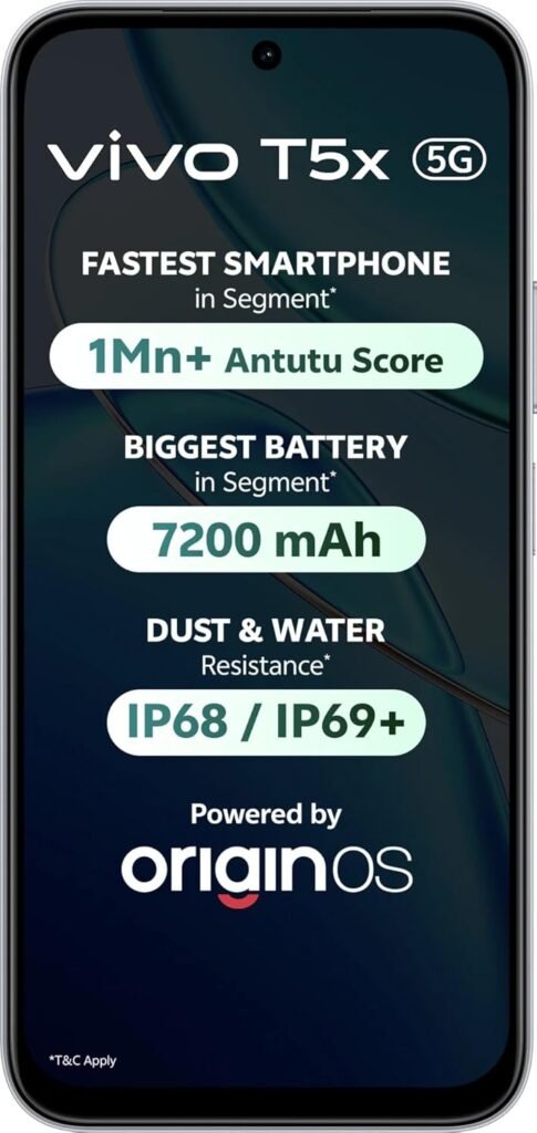 vivo t5x 5G Smartphone Launch: The Best 7200mAh Battery Beast Under ₹25,000 in India 2026