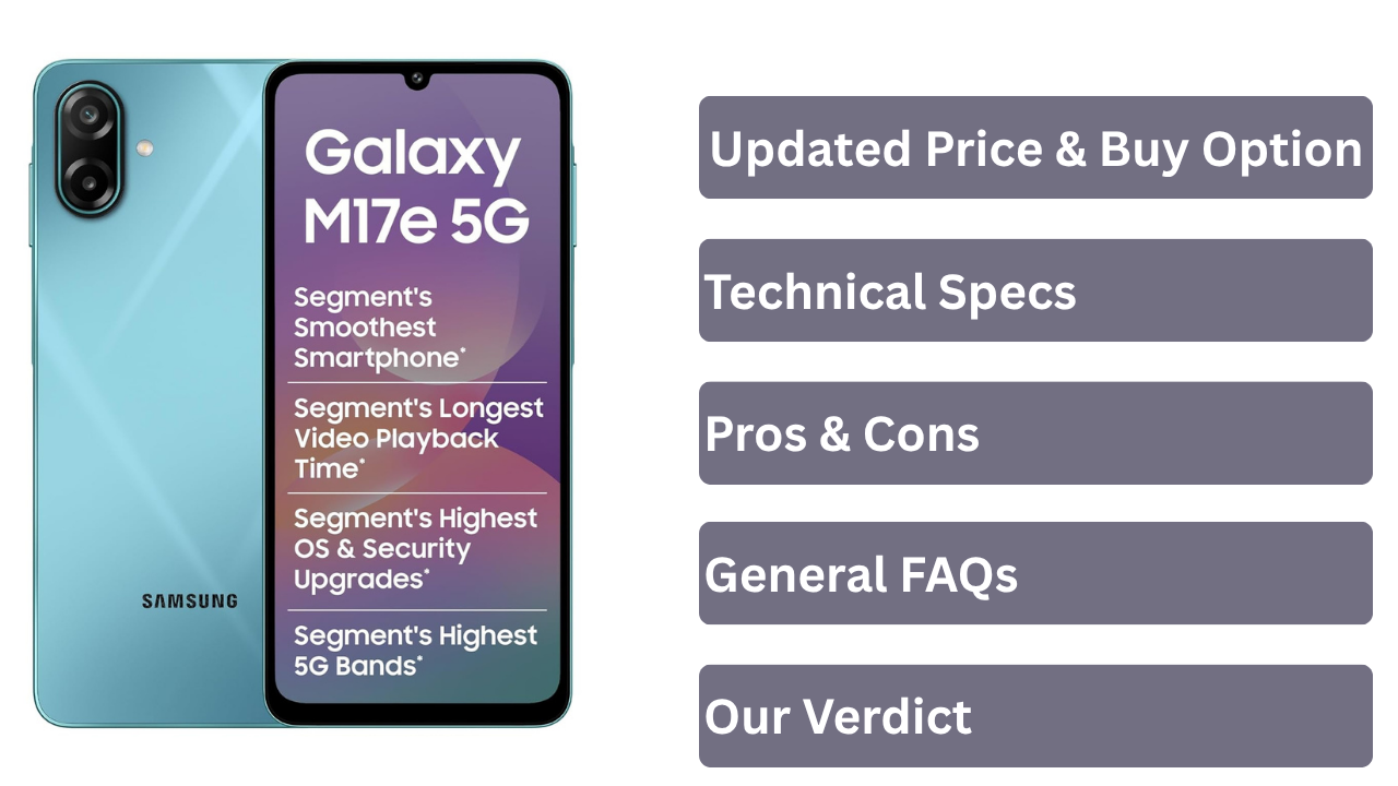 Samsung Galaxy M17e 5G: The New Battery Beast Launched in India – Check Price, Specs & Features 2026