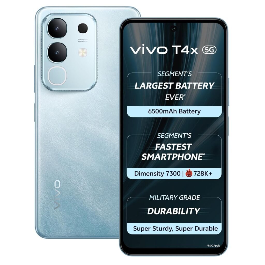 Vivo T4x 5G Smartphone: Dimensity 7300, 120Hz Display & Military Grade Toughness – Best 5G Phone?