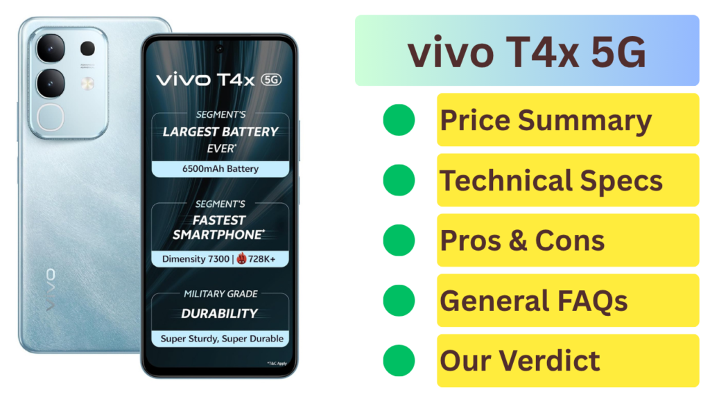 Vivo T4x 5G Smartphone: Dimensity 7300, 120Hz Display & Military Grade Toughness – Best 5G Phone?